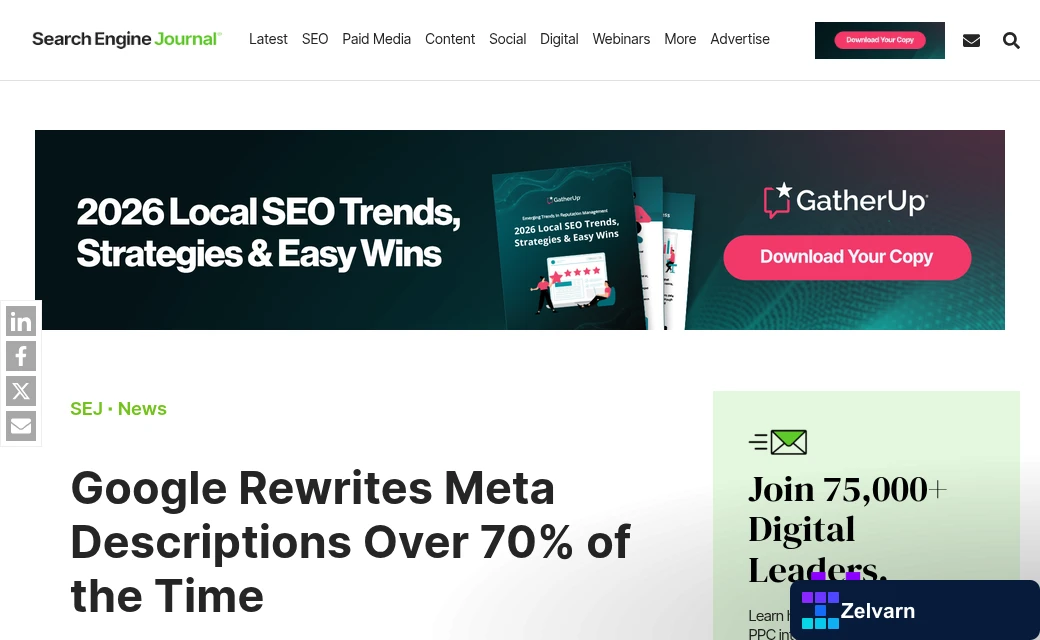 Google search results showing meta description snippet