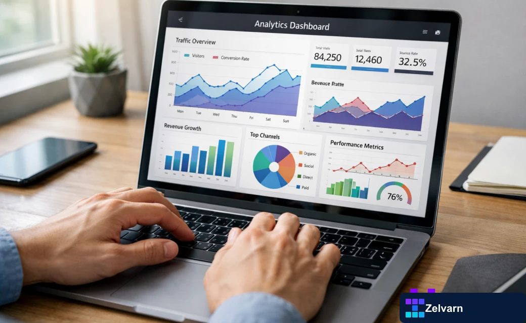 CTR analytics dashboard showing search performance trends