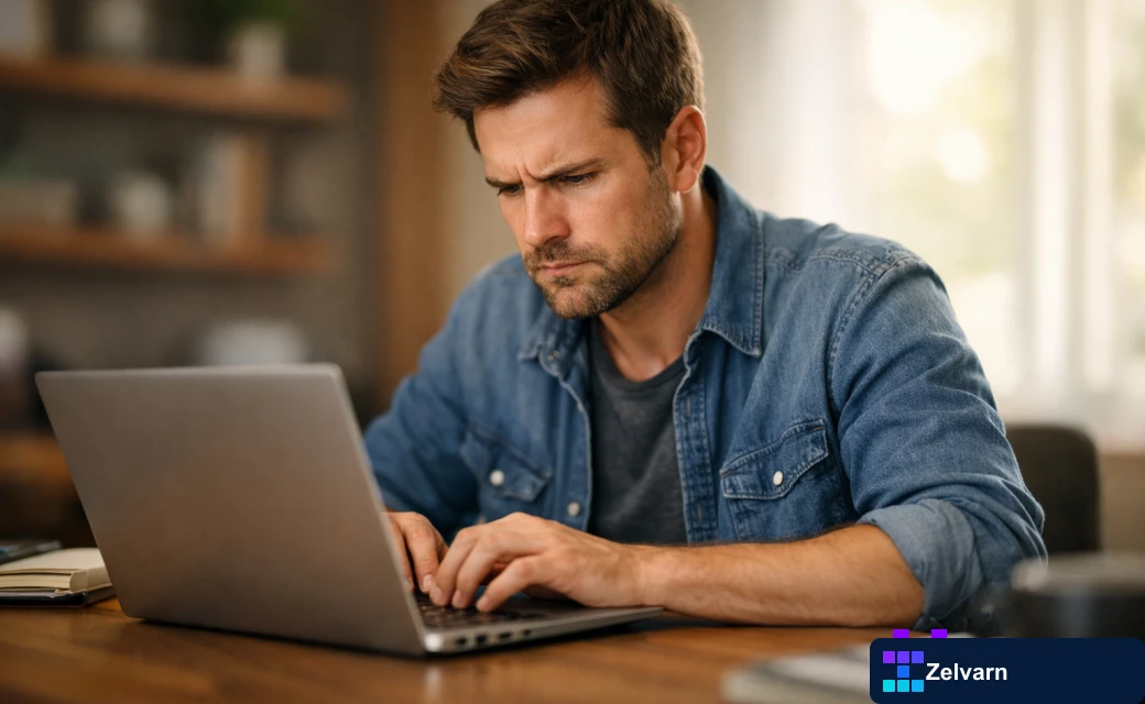 Person frustrated with AI website builder limitations