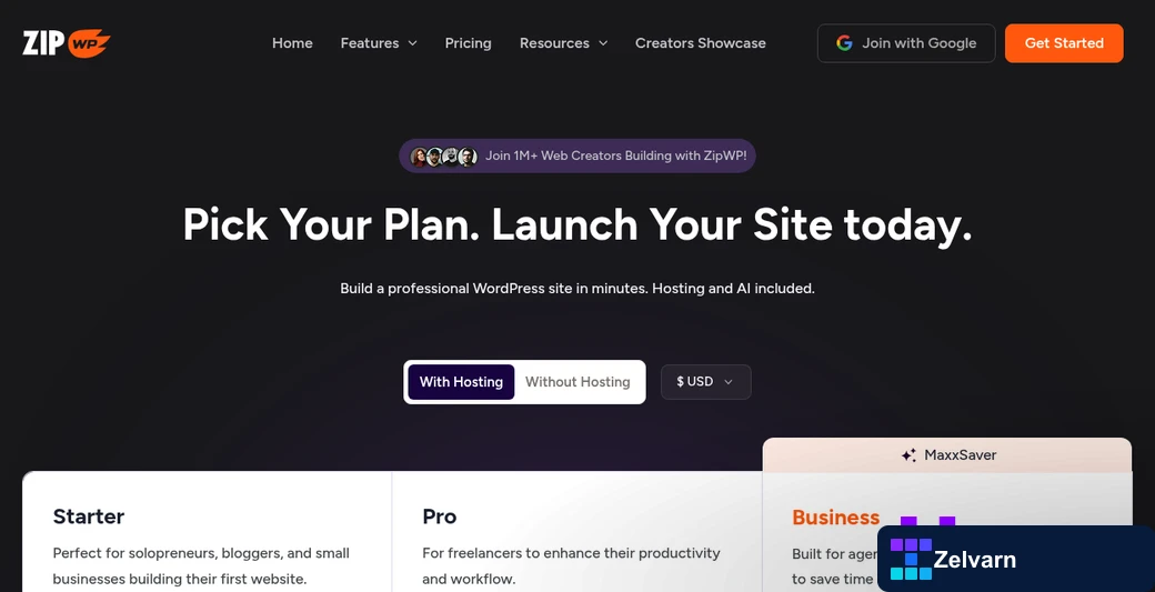 Screenshot of https://zipwp.com/pricing/