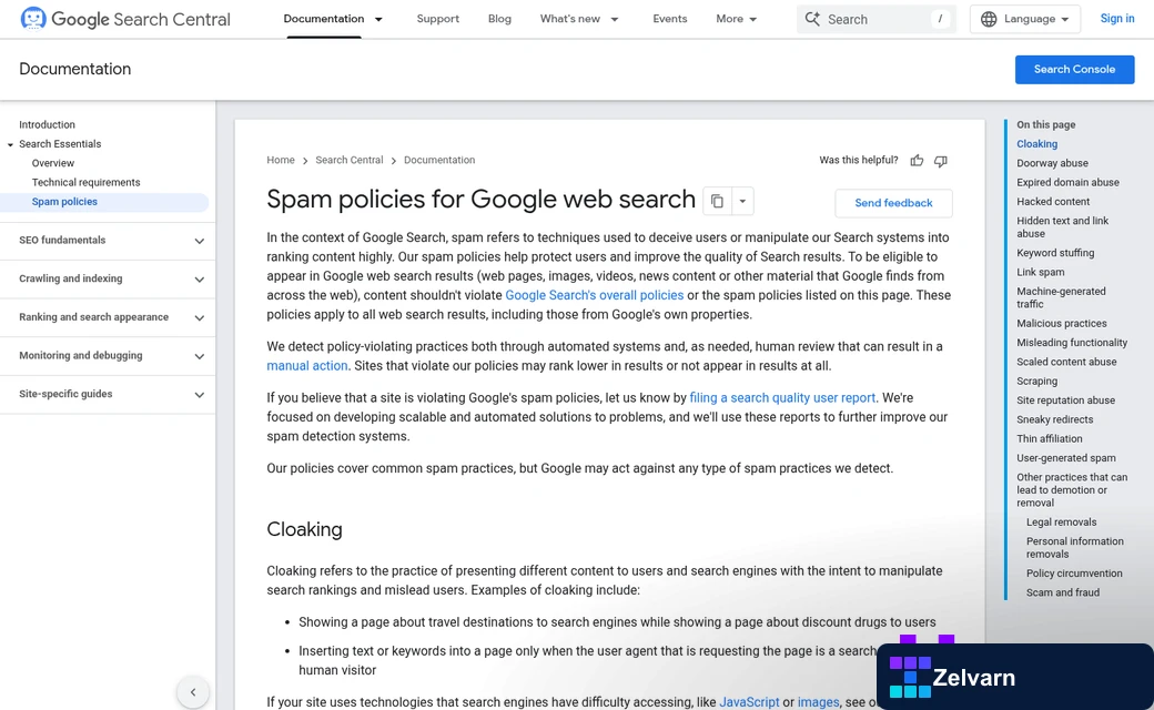 Google search results page on screen