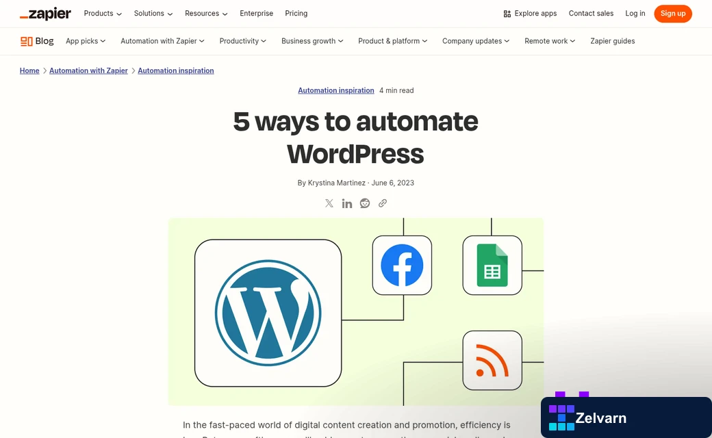 WordPress dashboard with AI content workflow tools