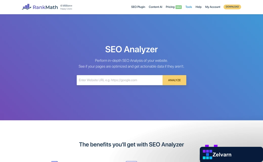 Rank Math SEO audit test results dashboard