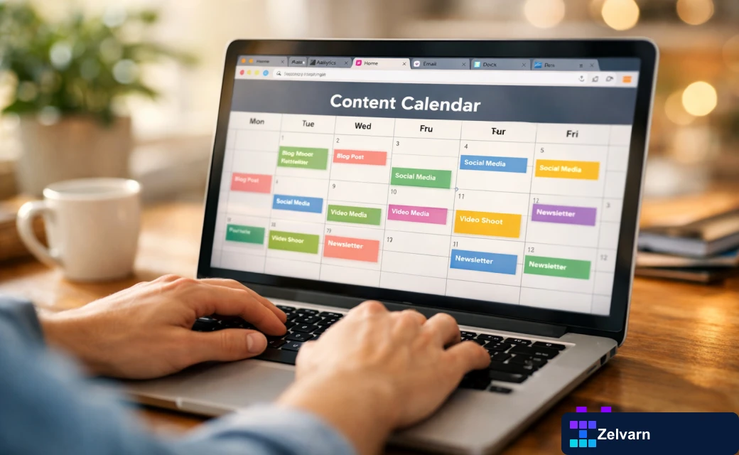 ChatGPT interface showing content calendar suggestions
