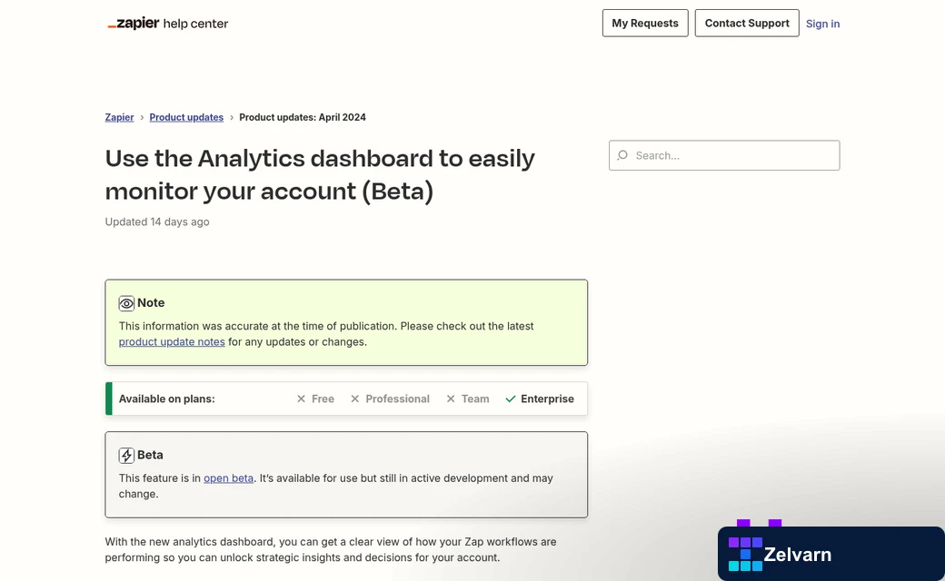 Automated workflow dashboard running without errors